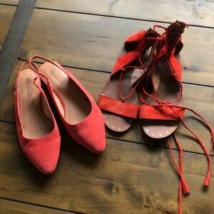 Madewell Women's Coral Suede Flats and sandals 9
